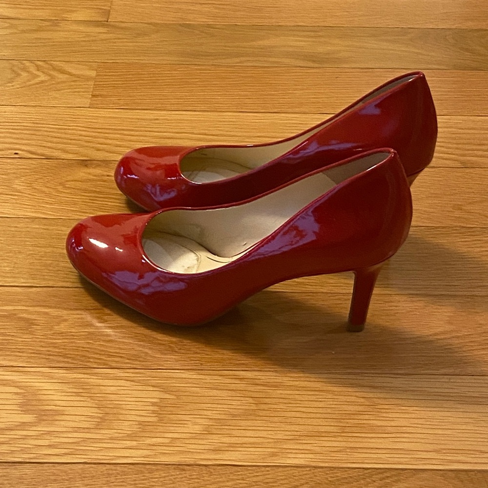 Alex Marie Glossy Red Heels Size 8.5 M
